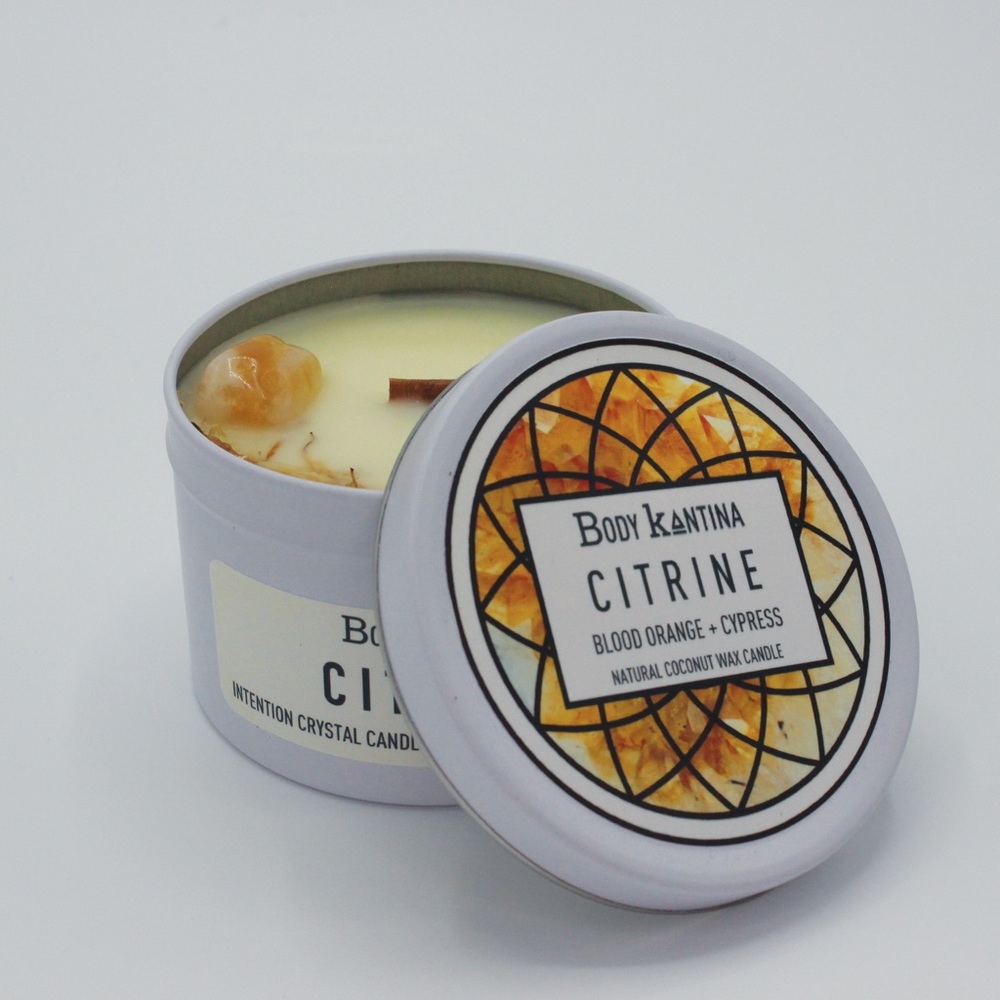 CITRINE CRYSTAL CANDLE